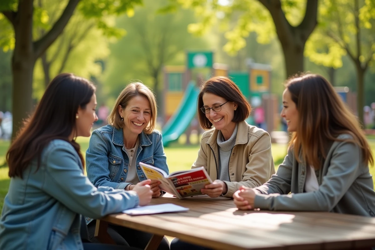 Mères discutant lors d